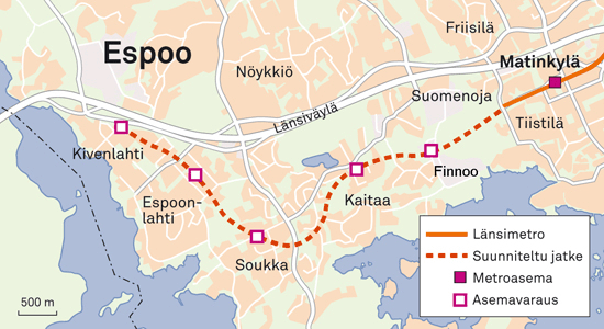 Kivenlahden metrolinjaus