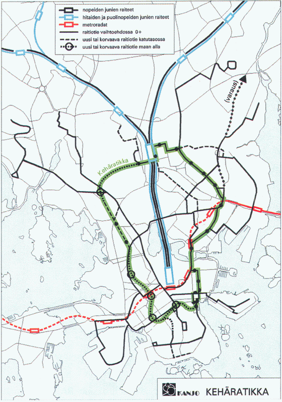 KANJO-suunnitelman Kehäratikka.