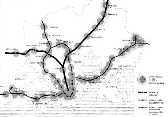 Lindegernin ja Kråkströmin suunnitelma 1954.