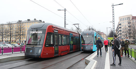 TW6000 varikolla teipattuna Tampereella.