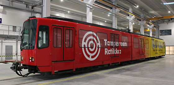 TW6000 varikolla teipattuna Tampereella.